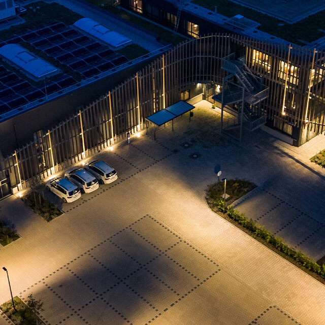 Light close to the building